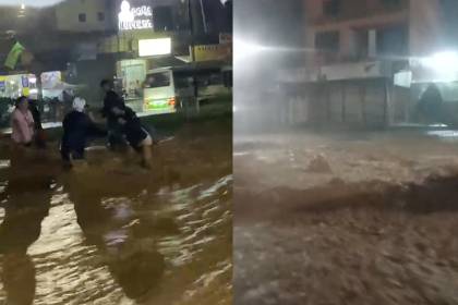 Videos: Calles y avenidas de El Torno quedaron convertidas en ríos por la torrencial lluvia 