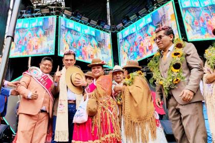 Paz en una recepción del Gran Poder: “Vamos a defender lo que es nuestro y a promocionarlo”
