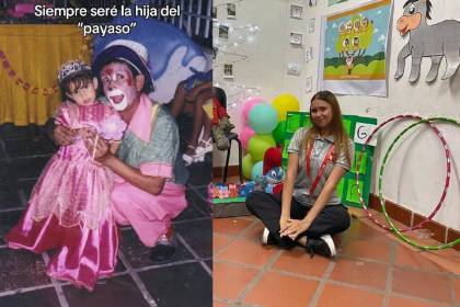 “Siempre seré la hija del payaso”: Joven presume a su papá tras licenciarse como educadora 