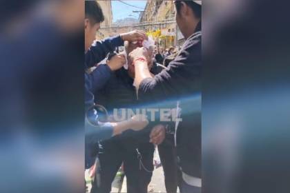 Un adulto mayor resulta herido en medio de una de las marchas que tensiona a La Paz