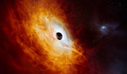 Astrónomos descubren un agujero negro que absorbe un sol cada día