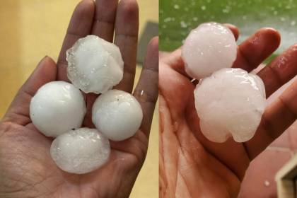 Granizo del tamaño de huevos asusta a las familias en la ciudad de Tarija