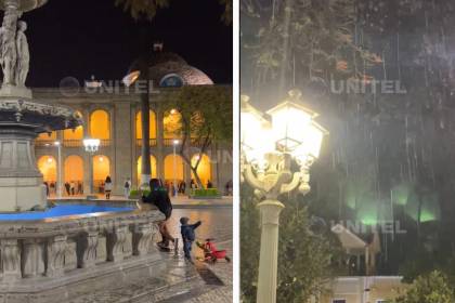 Video: Leve lluvia refresca el centro y otras zonas de la ciudad de Cochabamba