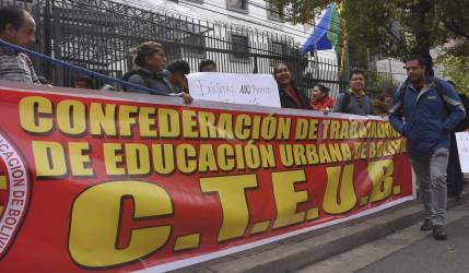 Maestros Urbanos confirman marcha para este lunes en La Paz contra el reordenamiento de ítems 