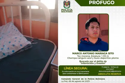 Acusado de infanticidio se fuga tras ser atendido en un hospital, según la Policía