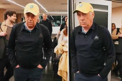 Ancelotti causa revuelo en su llegada a Río para ser presentado como DT de Brasil