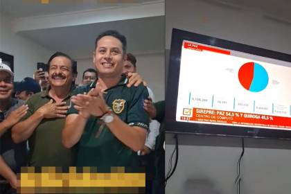 A través de las pantallas de UNITEL, así se enteró Lara del triunfo del PDC en el balotaje