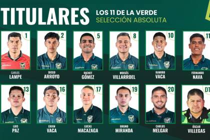 En directo: Este es el onceno titular de la Verde para el duelo amistoso contra Panamá