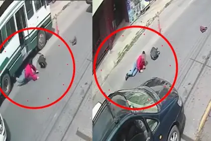 Video: Mujer es atropellada por un micro que invade la ciclovía y luego se da a la fuga