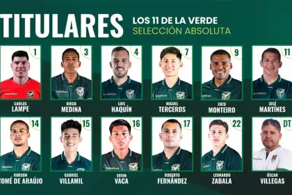 Este el equipo titular de la selección boliviana para enfrentar a Rusia en duelo amistoso