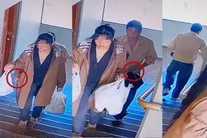 Hombre es captado robando un celular a una mujer dentro del Palacio de Justicia de Cochabamba
