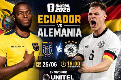 En vivo por Unitel: Ecuador se juega su última carta ante la poderosa Alemania