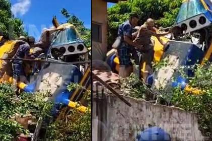 Video: Momento exacto en el que rescatan al piloto de la avioneta que cayó sobre una casa en Santa Cruz