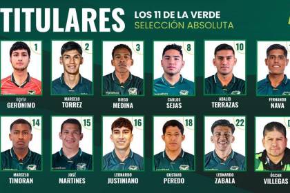 Alineación confirmada: Este es el onceno titular de la selección boliviana para enfrentar a Perú
