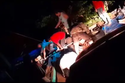 Rescatan a nueve ocupantes de una embarcación que había naufragado en el Río Mamoré 