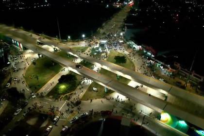 Tras casi dos años de construcción, inauguran el viaducto del cuarto anillo y Virgen de Cotoca 