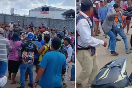 Video: Pelea campal en medio de la fila por combustible en Montero