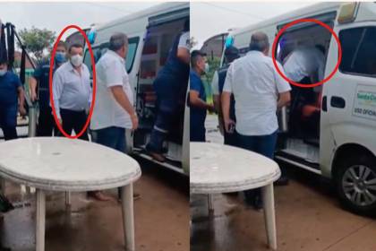 Video: Jhonny Fernández salió caminando de la Delcc para subir a la ambulancia que lo llevó a una clínica