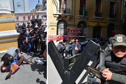 Pese a petardos y golpes, Policía dice que marcha de la COB fue “pacífica” y justifica resguardo a vigilia