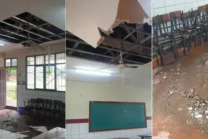 Fuertes lluvias causan estragos en un colegio y obligan a suspender las clases