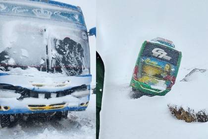 Reportan la muerte de una niña por hipotermia tras quedar atrapada en un bus en medio de la nevada con otros pasajeros 