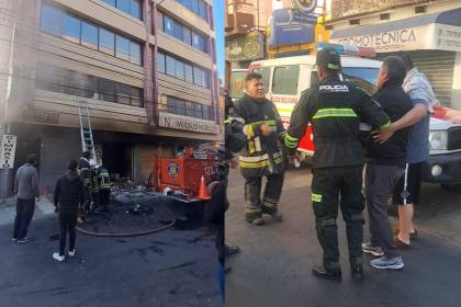Incendio en un restaurante alcanza a un edificio y deja a una persona afectada por el humo
