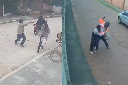 Videos: Delincuentes en moto atracan a dos mujeres de manera violenta y les arrebatan sus celulares