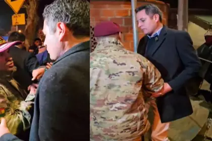 Tenso cruce entre Lara y un coronel en Viacha; el ministro de Defensa respalda al militar