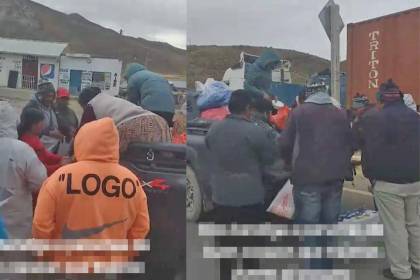 Videos: Familia lleva víveres y medicamentos a transportistas varados por los bloqueos