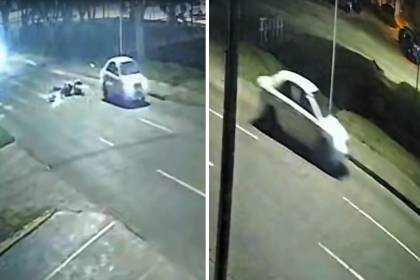 Santa Cruz: Vehículo choca a una moto y se da a la fuga dejando a una mujer herida