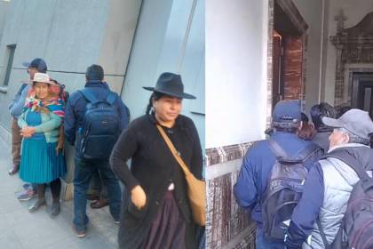 Dirigentes de la COB ingresan a Palacio de Gobierno para reunirse con Paz y ministros