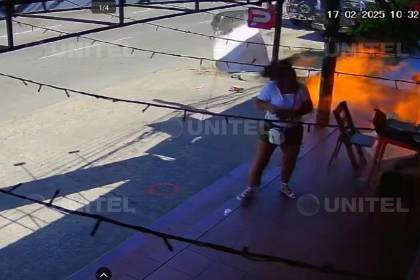 Un video registró el momento exacto cuando ocurrió la explosión en una salteñería 