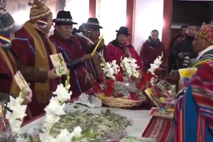 Con rituales y música, arranca la celebración del Año Nuevo Andino Amazónico 5532 en Tiwanaku