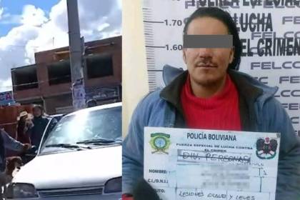 Aprehenden al hombre que rompió el parabrisas de un auto con dos niños dentro en El Alto, reporta abogado 