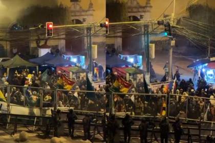 Indígenas protestan en la puerta de la Asamblea Legislativa exigiendo la abrogación de la Ley 1720 sin modificación