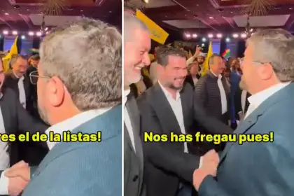 “Tú eres el de las listas”: Samuel bromea con Efraín Suárez, vocero de Creemos