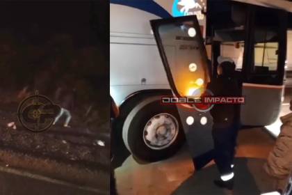 Video: Denuncian ataque con piedras a un bus de pasajeros en plena carretera Oruro-Cochabamba; reportan heridos