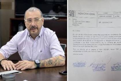 Difunden memorándum de restitución de Rómulo Calvo en la Caja Petrolera; él dice que no fue notificado