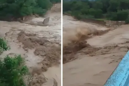 Alerta roja en el Piraí: La crecida del río llega a los siete metros y el Searpi pide precaución