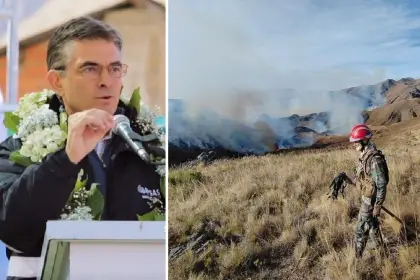 Incendios en Tarija: Paz dice que el fuego es recurrente en zonas “más pobladas o camino a ser urbanizadas”
