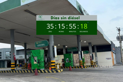 “35 días sin diésel”: Lanzan un contador que muestra en tiempo real cuánto lleva el desabastecimiento