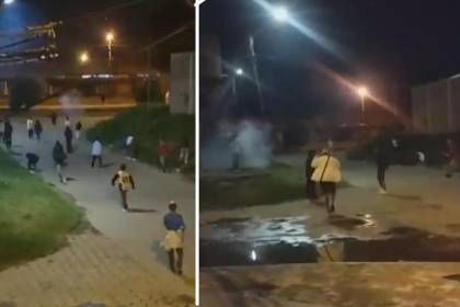 Video: Jóvenes se enfrentaron en Santa Cruz en plena Nochebuena