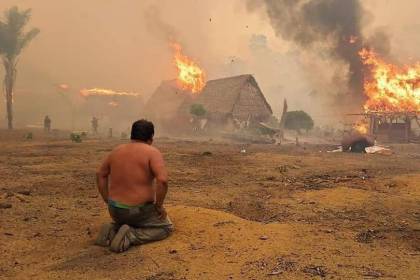 Un total de 56 viviendas fueron arrasadas por los incendios en Beni y Santa Cruz