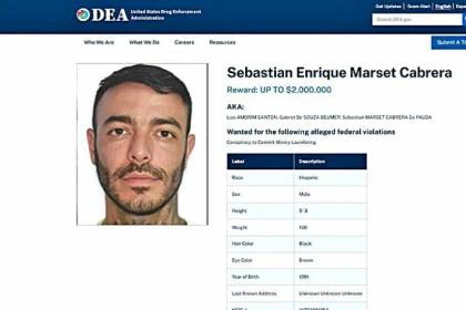 La DEA ofrecía una recompensa de $us 2 millones por Sebastián Marset