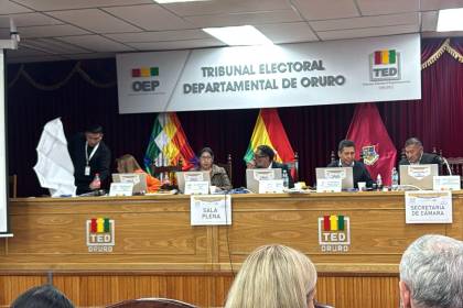 Balotaje: Oruro es el primer departamento en llegar al 100% de las actas escrutadas