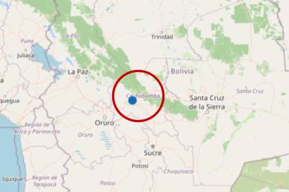 Sismo de magnitud 3,4 sacude la provincia Chapare, en Cochabamba