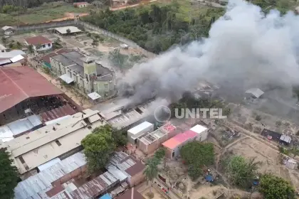 Incendio en cárcel pandina: Presumen explosión de garrafa y reportan dos heridos