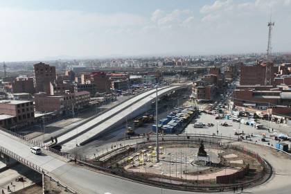 El Alto: Inauguran el puente a desnivel de Senkata para mejorar el tráfico en la ruta a Oruro 