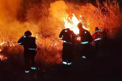 Reportan incendio forestal en Puerto Quijarro, en la zona de la ruta Bioceánica