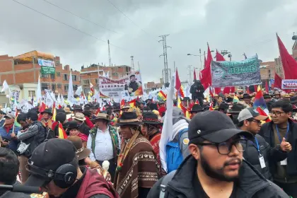 Andrónico Rodríguez llegó al acto de proclamación en El Alto 